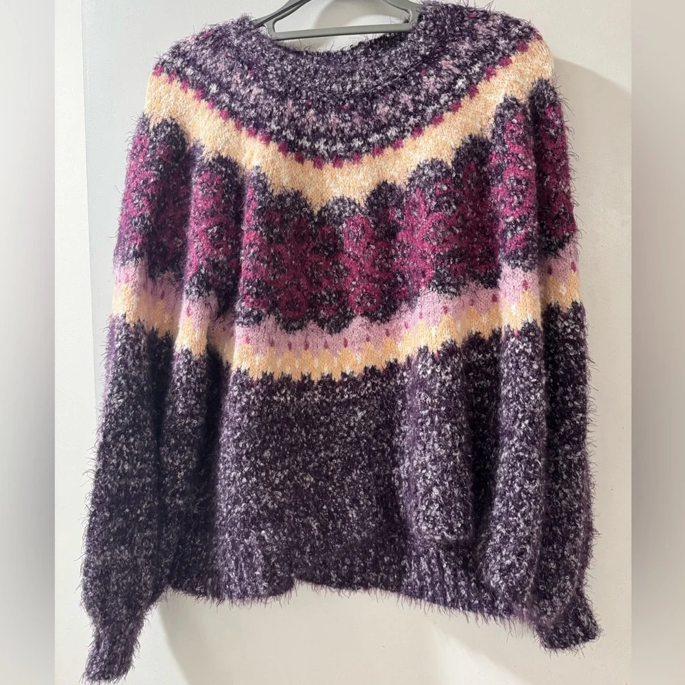 NWT Free People Women’s Festive Frost Sweater - Picture 2 of 5